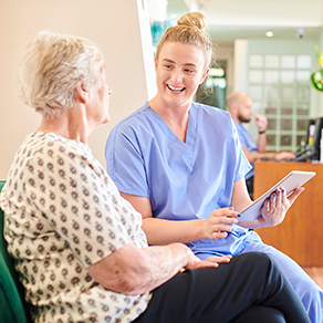 A female doctor explaining the results to her patient